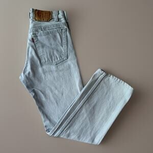 Vintage Levis 701 Jeans 25 Gray 80s Light Wash Made USA Women Non Selvedge